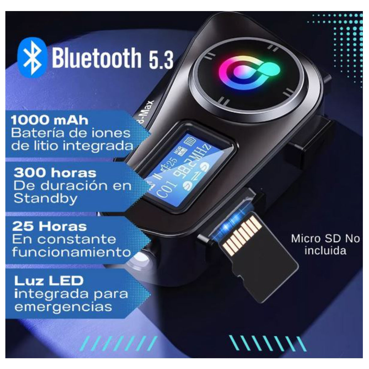 2 UNIDADES Intercomunicador Bluetooth para Motociclistas- Q58 Max