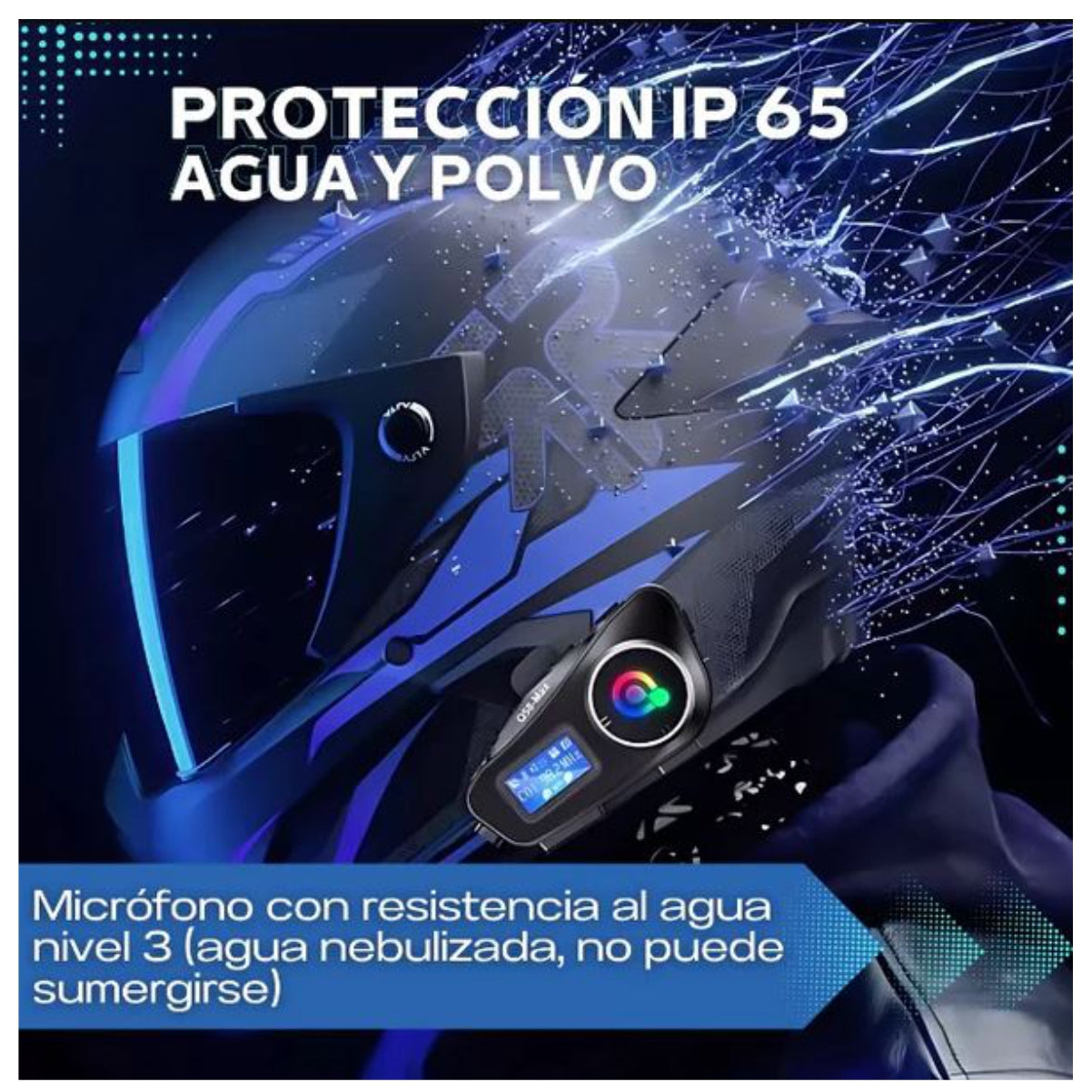 2 UNIDADES Intercomunicador Bluetooth para Motociclistas- Q58 Max