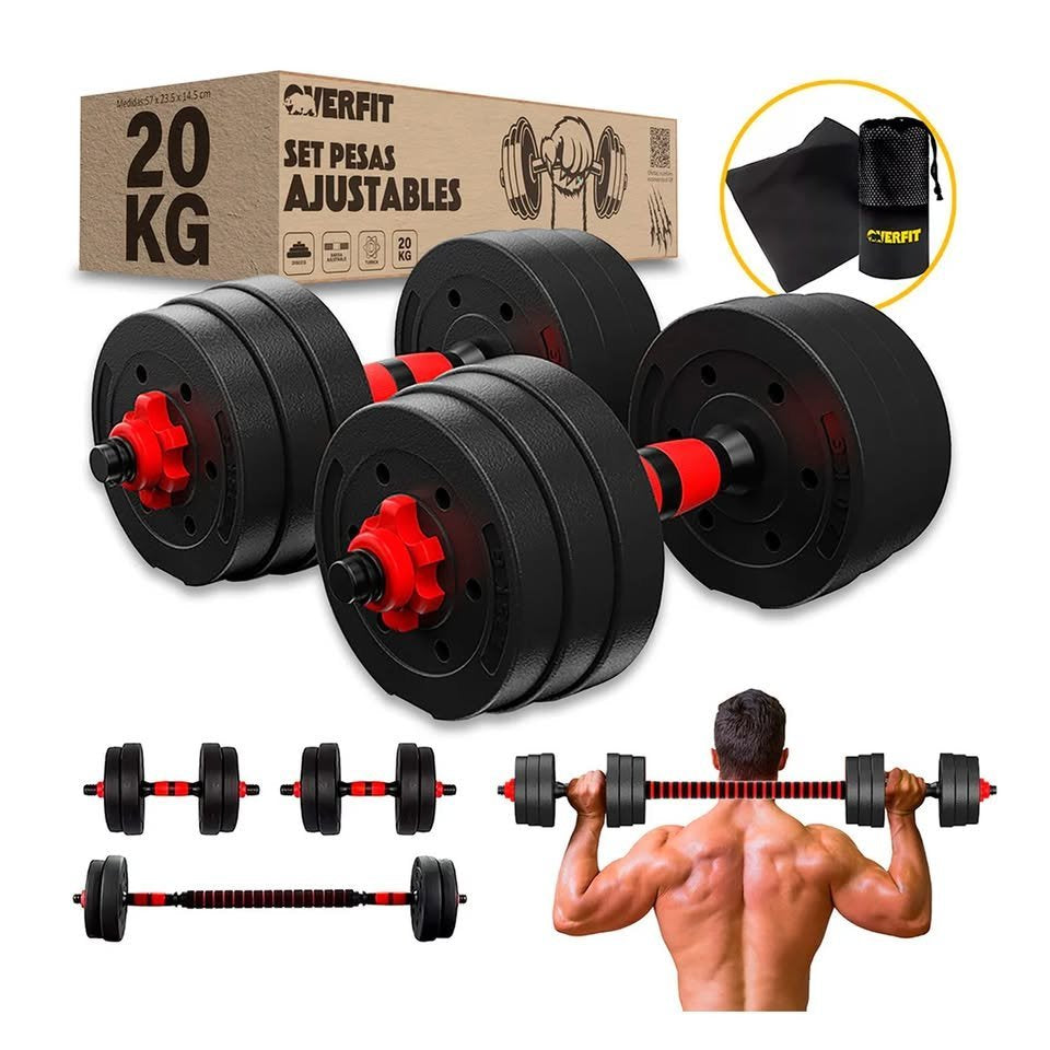 Mancuerna Ajustable para Entrenamiento en Casa 🏋️‍♂️ 20Kg