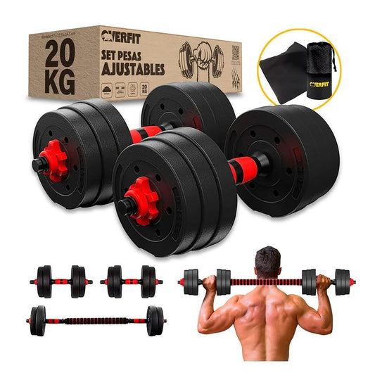 Mancuerna Ajustable para Entrenamiento en Casa 🏋️‍♂️ 20Kg